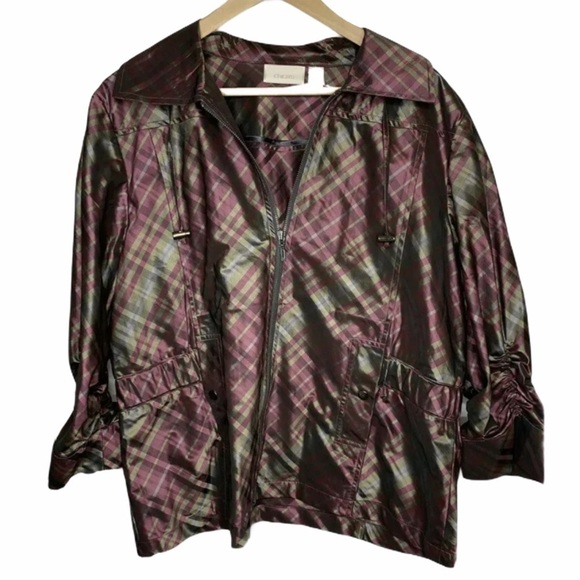 Chicos womens plaid blazer jacket size XL - Picture 1 of 4